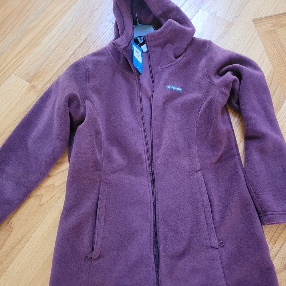 New Columbia Mount Cannon Long Fleece Zipper Hoodie.  Sz L